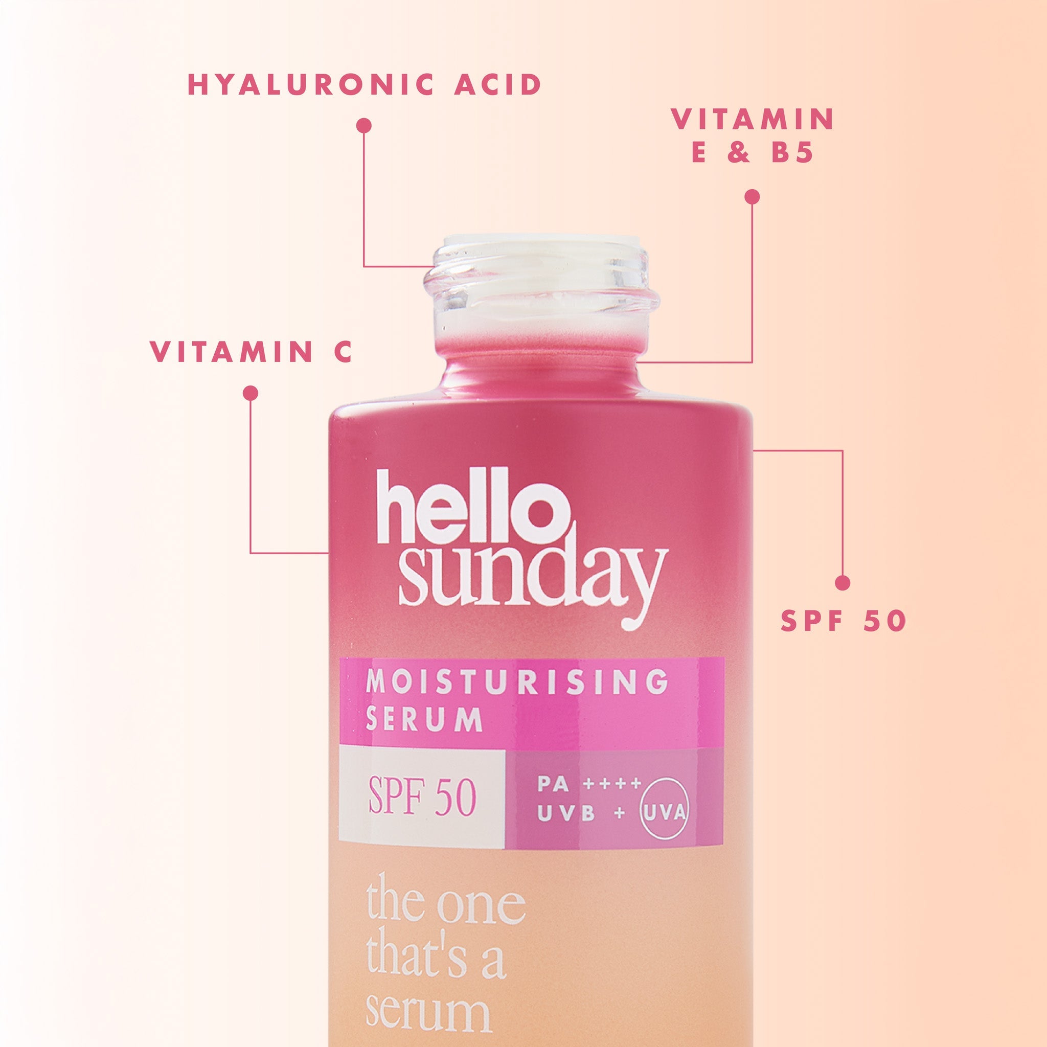 THE ONE THAT´S A SERUM MOISTURISING SPF 50 HYDRATING AND BRIGHTENING VITAMIN C SERUM